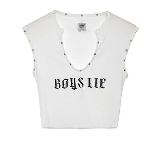 Boys Lie Rebel Tank White